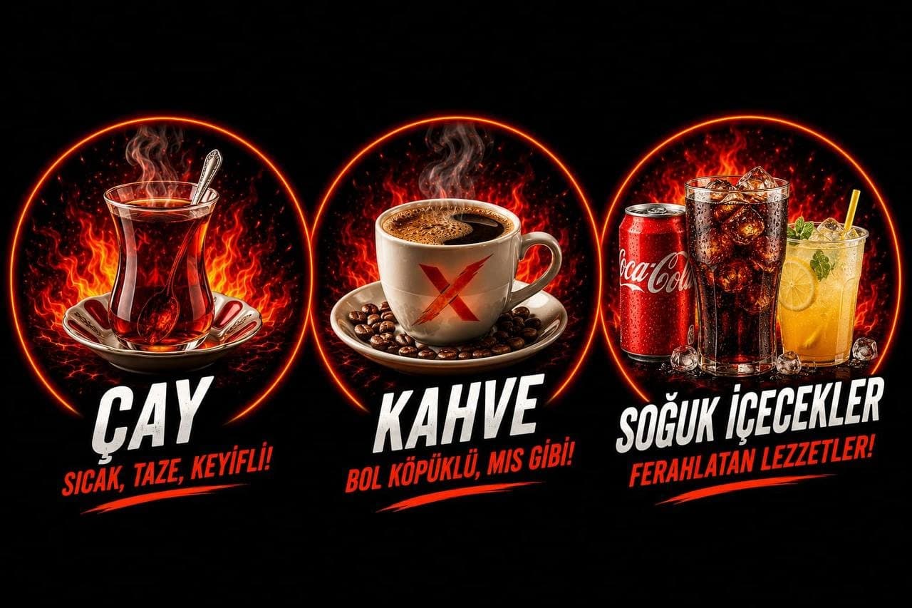 Çay, kahve ve soğuk içecekler